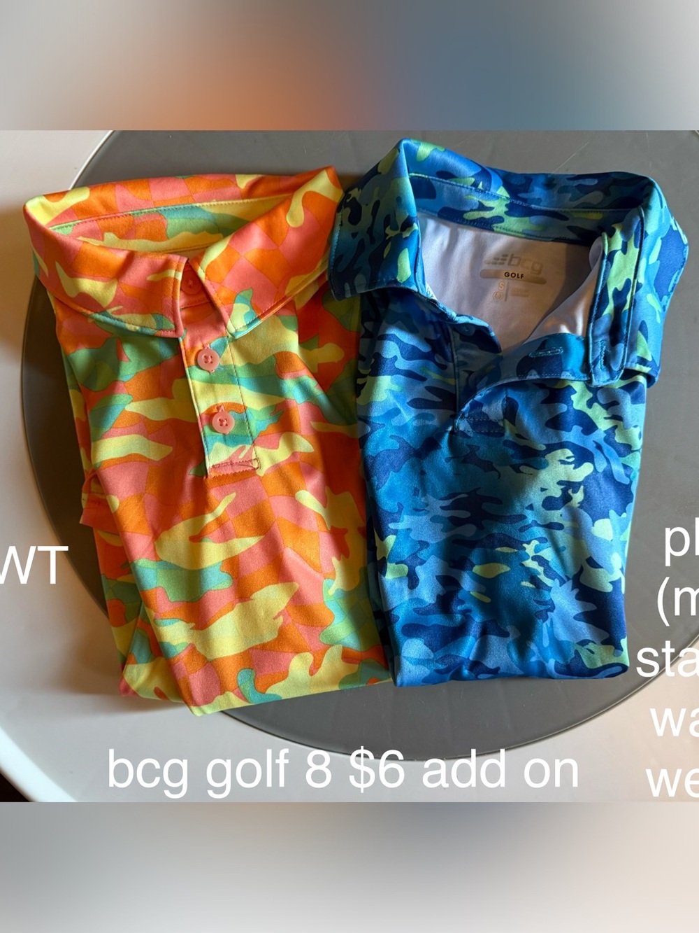 bcg Kids' Bright Camo Polo Set - Orange & Blue